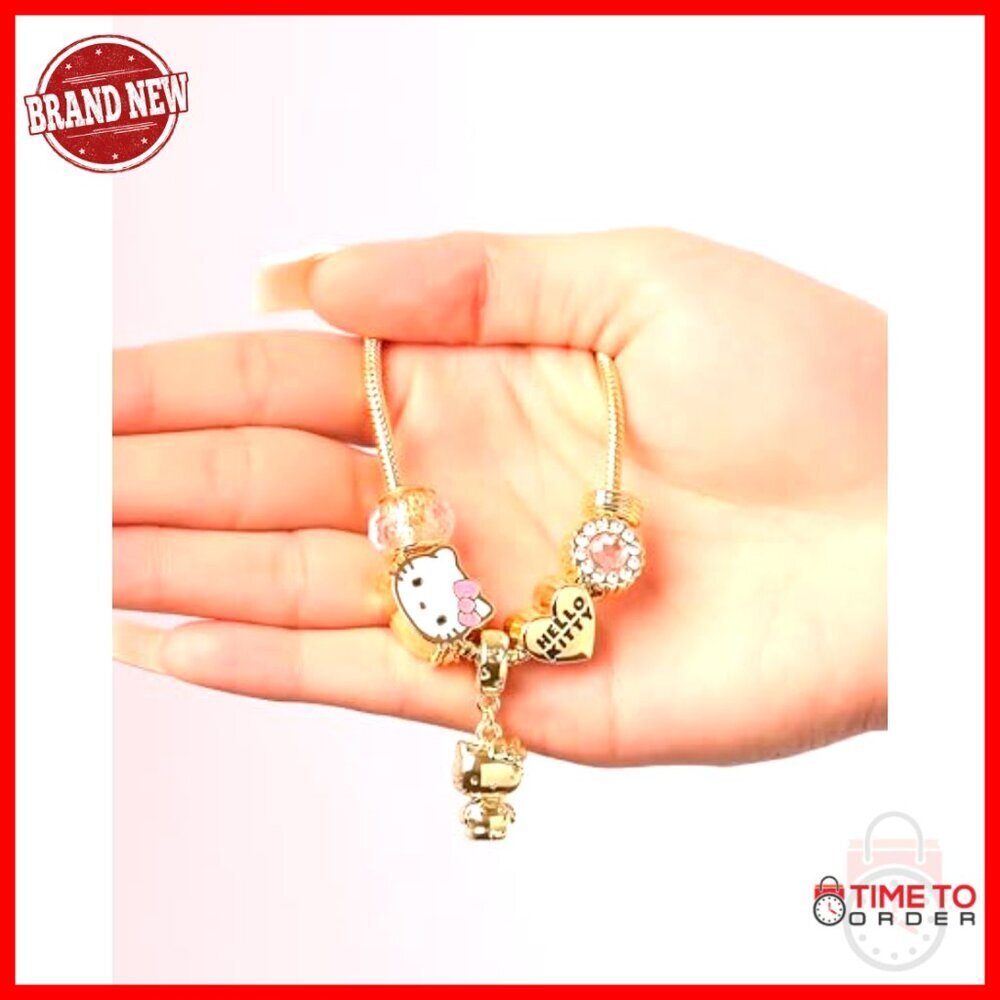 Charm Bracelet Hello Kitty Sanrio Fashion Jewelry Gift Official License - Picture 4 of 6